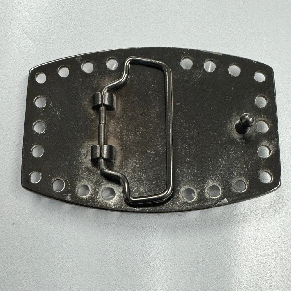 Sparkling Rhinestone Cross Belt Buckle Pewter Tone Western Style 3